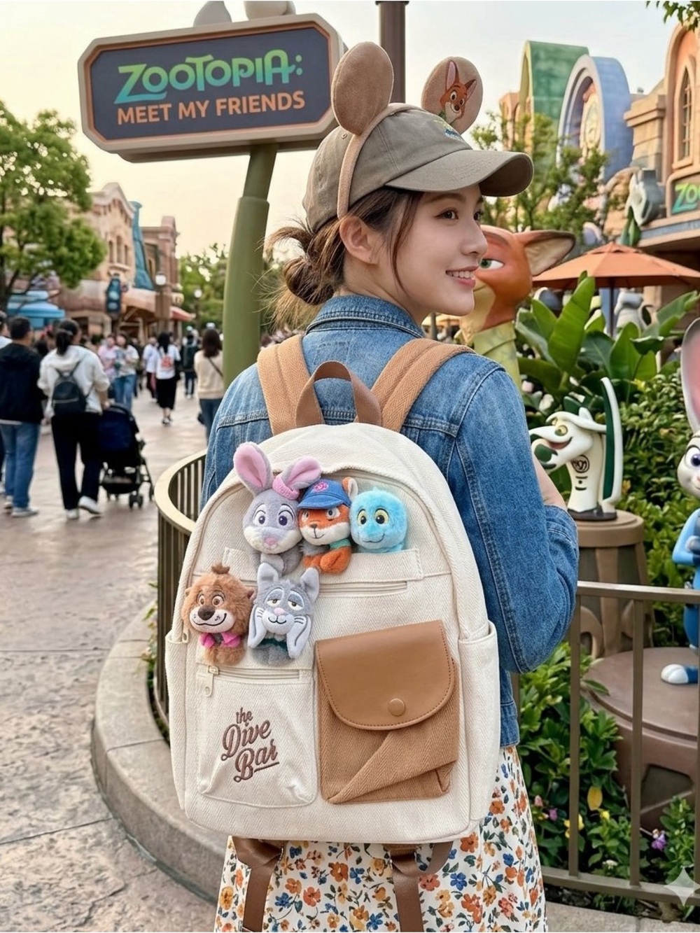 China-Exclusive Disney Zootopia "Meet my Friends" Backpack
